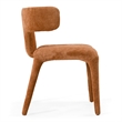 Pemberly Row Modern Rust Velvet Dining Chair with Iron Frame and Foam Fill