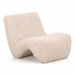 Pemberly Row Modern Beige Fabric Upholstered Accent Chair