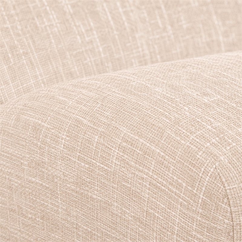 Pemberly Row Modern Beige Fabric Upholstered Accent Chair