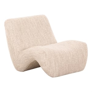Pemberly Row Modern Beige Fabric Upholstered Accent Chair