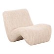 Pemberly Row Modern Beige Fabric Upholstered Accent Chair