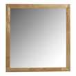 Pemberly Row Modern Natural Rubberwood Frame Rectangular Mirror