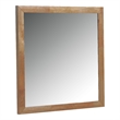 Pemberly Row Modern Natural Rubberwood Frame Rectangular Mirror