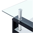 Pemberly Row Coffee Table with Glass Top and Black Base