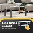 Pemberly Row Coffee Table with Glass Top and Black Base