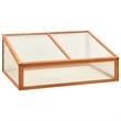 Pemberly Row Solid Firwood and PC Board Greenhouse in Yellow