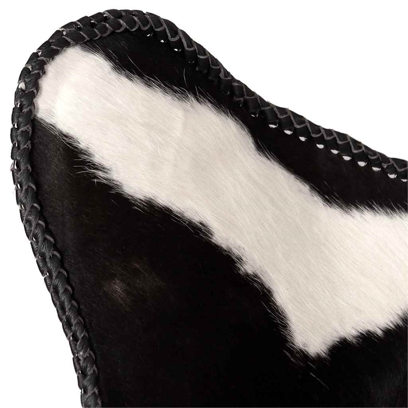 Pemberly Row Butterfly Chair in Leather Cow Print Black and White