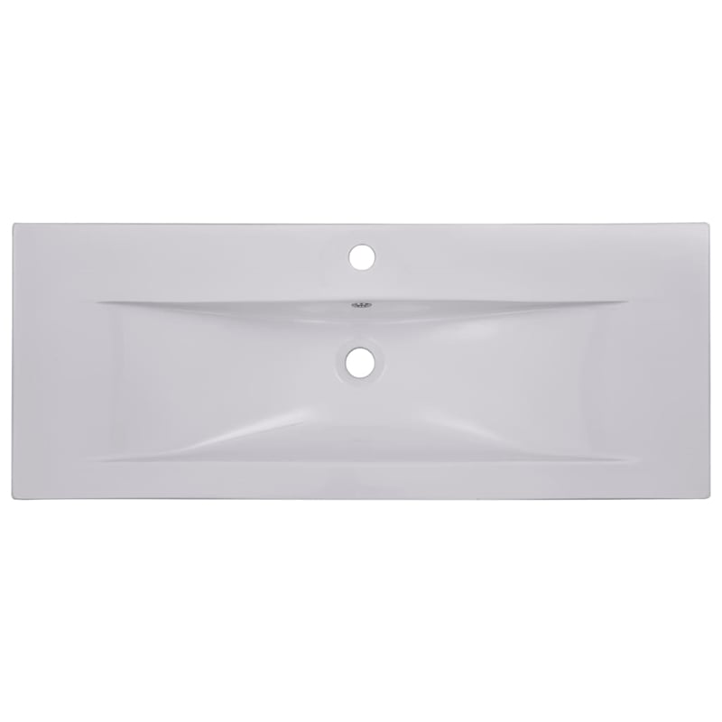 Pemberly Row Built-In Ceramic Basin with Overflow in White