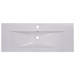 Pemberly Row Built-In Ceramic Basin with Overflow in White