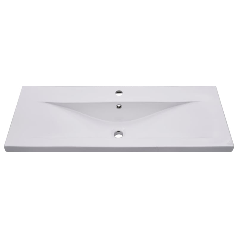 Pemberly Row Built-In Ceramic Basin with Overflow in White