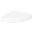 Pemberly Row MDF Floating Corner Shelf with Glossy White Finish