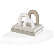 Pemberly Row MDF Floating Corner Shelf with Glossy White Finish