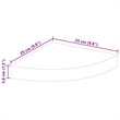 Pemberly Row MDF Floating Corner Shelf with Glossy White Finish