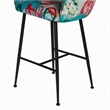 Pemberly Row Velvet and Cast Iron Bar Stool in Multi-Color