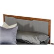 Pemberly Row Modern Fabric & Wood Queen Bed in Gray Walnut Finish