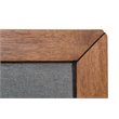 Pemberly Row Modern Fabric & Wood Queen Bed in Gray Walnut Finish