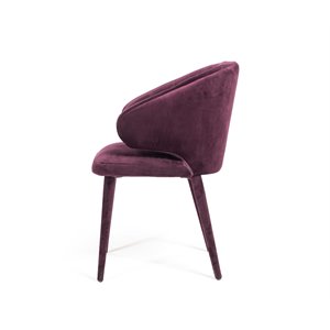 Pemberly Row 19&quot Modern Fabric Dining Chair in Purple