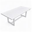 Pemberly Row Wake Aluminum Rectangular Outdoor Dining Table in White