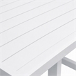 Pemberly Row Wake Aluminum Rectangular Outdoor Dining Table in White