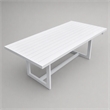 Pemberly Row Wake Aluminum Rectangular Outdoor Dining Table in White