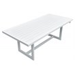 Pemberly Row Wake Aluminum Rectangular Outdoor Dining Table in White