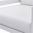 Pemberly Row Wake Aluminum and Fabric Outdoor Lounge Chair in White