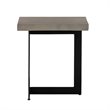 Pemberly Row Square Concrete End Table with Metal Base in Gray/Black