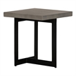 Pemberly Row Square Concrete End Table with Metal Base in Gray/Black