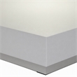 Pemberly Row C-Shaped MDF Wooden Nightstand with LED Light in White Gloss