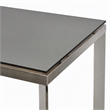 Pemberly Row Mosaic Glass Dining Table with Stainless Steel Base