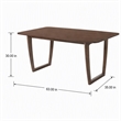 Pemberly Row Rectangular Solid Wood Dining Table in Walnut Finish
