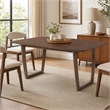 Pemberly Row Rectangular Solid Wood Dining Table in Walnut Finish