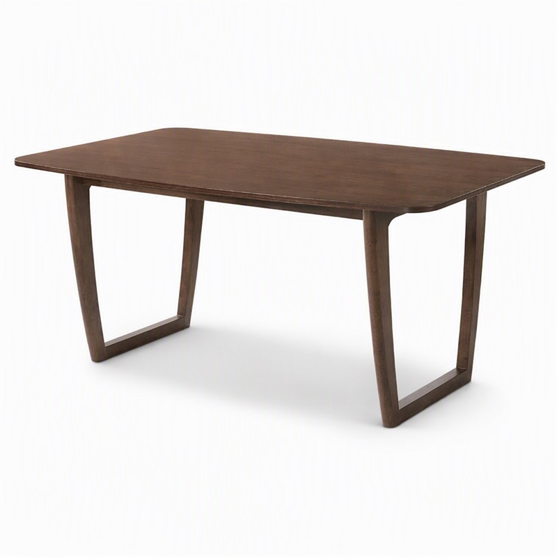 Pemberly Row Rectangular Solid Wood Dining Table in Walnut Finish