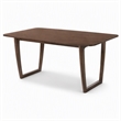 Pemberly Row Rectangular Solid Wood Dining Table in Walnut Finish