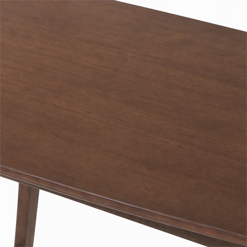 Pemberly Row Rectangular Solid Wood Dining Table in Walnut Finish