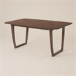Pemberly Row Rectangular Solid Wood Dining Table in Walnut Finish