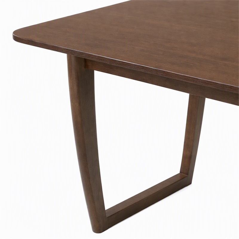 Pemberly Row Rectangular Solid Wood Dining Table in Walnut Finish