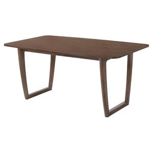 Pemberly Row Rectangular Solid Wood Dining Table in Walnut Finish