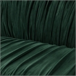 Pemberly Row Modern Metal & Fabric Bench in Dark Green for Stylish Dining
