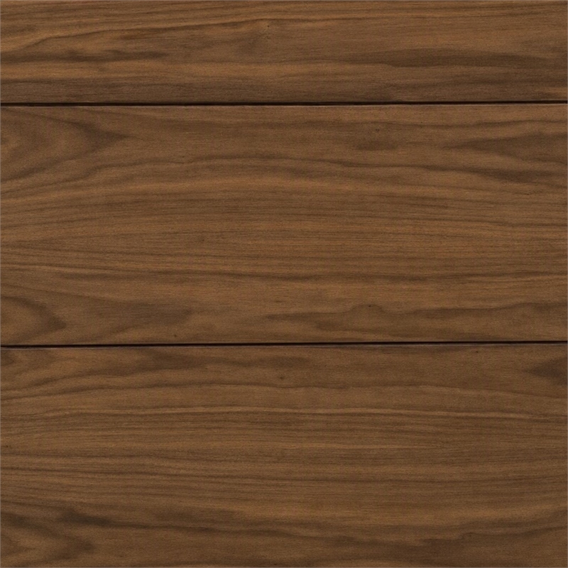 Pemberly Row 5-Drawer Bedroom Chest in Veneer and Rubberwood with Walnut Finish