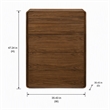 Pemberly Row 5-Drawer Bedroom Chest in Veneer and Rubberwood with Walnut Finish