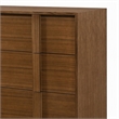 Pemberly Row Modern Walnut Veneer 5-Drawer Bedroom Chest with Integrated Pulls