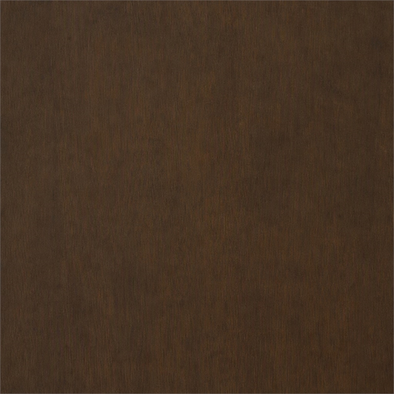 Pemberly Row Acacia Veneer 2-Door Bedroom Chest in Dark Brown and Antique Brass