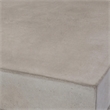Pemberly Row Square Concrete Coffee Table with Stainless Steel Base in Gray