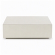 Pemberly Row Brushed Square Modern Stainless Steel Coffee Table in Silver