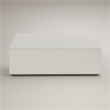 Pemberly Row Brushed Square Modern Stainless Steel Coffee Table in Silver