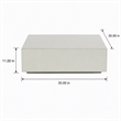 Pemberly Row Brushed Square Modern Stainless Steel Coffee Table in Silver
