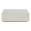 Pemberly Row Brushed Square Modern Stainless Steel Coffee Table in Silver