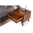 Pemberly Row Mid-Century Nightstand with 2 Drawers in Walnut Finish