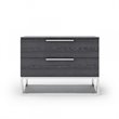Pemberly Row Heloise Contemporary Veneer Wood Nightstand in Grey Elm